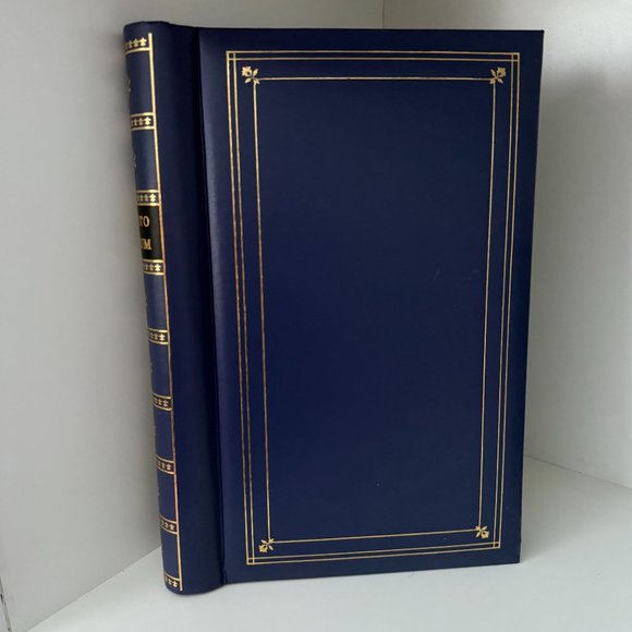 Blue & Gold Ornate Dark Academia Photo Album - Fits 300 4x6" Photos - $10 Add-On - Picture 2 of 10